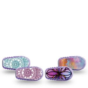 ExpressionMed Sunset Blossom Variety Pack Dexcom G6 Sticker 4-Pack Sticker Variety Summer Sunset Themed, Decorative Decal CGM Design