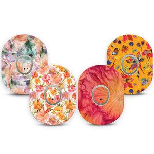 ExpressionMed Ruffle Bloom Dexcom G7 and Dexcom Stelo Glucose Biosensor System, tape and sticker  ruffled flowers Decorative Decal for CGM