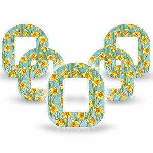 ExpressionMed Daffodils Tandem Mobi Tape 5-Pack Tape Bright Blooms Adhesive Tape Pump Design