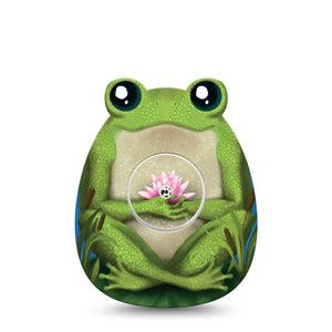 ExpressionMed Froggy Freestyle Libre 2 and Libre 2 Plus Gumdrop Shape Tape, Abbott Lingo, Single Tape and Single Sticker Squishmallow Inspired Frog, Patch CGM Design