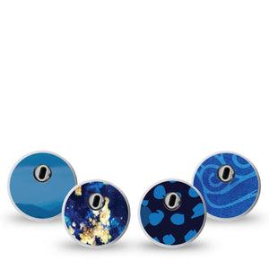 ExpressionMed Deep Currents Variety Pack Freestyle Libre 3 and Libre 3 Plus Sticker, 4-pack Sticker Variety, Spooky Halloween Night, Decorative Decal CGM Design