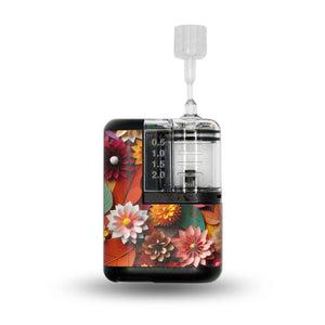 ExpressionMed 3D Floral Tandem Mobi Sticker Single Sticker Only Three-Dimensional Blooms, Vinyl Decoration CGM Design