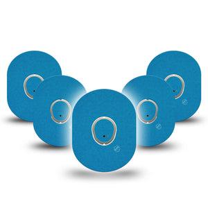 ExpressionMed Teal Dexcom G7 Tape, Dexcom Stelo Glucose Biosensor System, 5-Pack Tape and 5-Pack Sticker Color Sample Inspired, Overlay Tape CGM Design