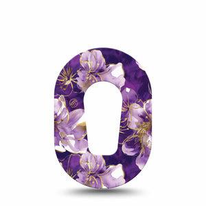 ExpressionMed Plum Gold Dexcom G6 Mini, Single Tape Deep purple and gold Adhesive Tape for CGM