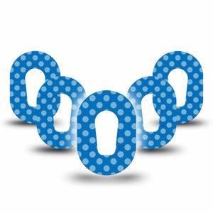 ExpressionMed Blue Polka Dots Dexcom G6 Mini Tape, 5-Pack Tape Barbie Inspired, Adhesive Tape CGM Design