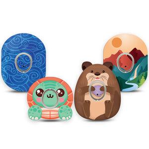 ExpressionMed River Retreat Variety Pack Dexcom G7 Sticker and Tape, Dexcom Stelo Glucose Biosensor System,  Ocean-Inspired Designs, Vinyl Sticker and Tape Pairing Continuous Glucose Monitor Design