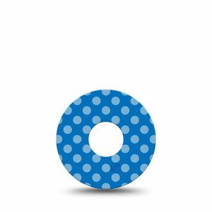 ExpressionMed Blue Polka Dots Freestyle Libre 3 and Libre 3 Plus Tape, Single Tape Blue Dots, Adhesive Tape Continuous Glucose Monitor Design