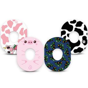 ExpressionMed Down on the Farm Variety Pack Dexcom G7 Tape, Dexcom Stelo Glucose Biosensor System, 4-Pack Tape Variety, Farm Life, Cute Farm Life, Overlay Tape CGM Design