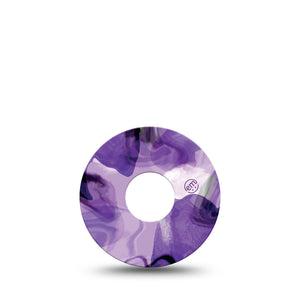 ExpressionMed Purple Storm Freestyle Libre 3 Tape Single cloudy purples Adhesive Tape CGM Design