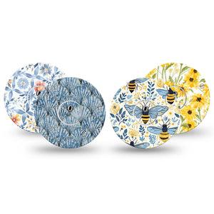 ExpressionMed Sunny Coast Freestyle Libre 3 and Libre 3 Plus, tape and sticker  Fun decorative prints Fixing Ring Tape for Continuous Glucose Monitor
