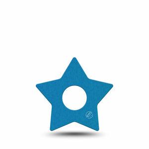 ExpressionMed Teal Freestyle Libre 3 and Libre 3 Plus Star Shape Tape, Single Tape Pantone Color, Patch CGM Design