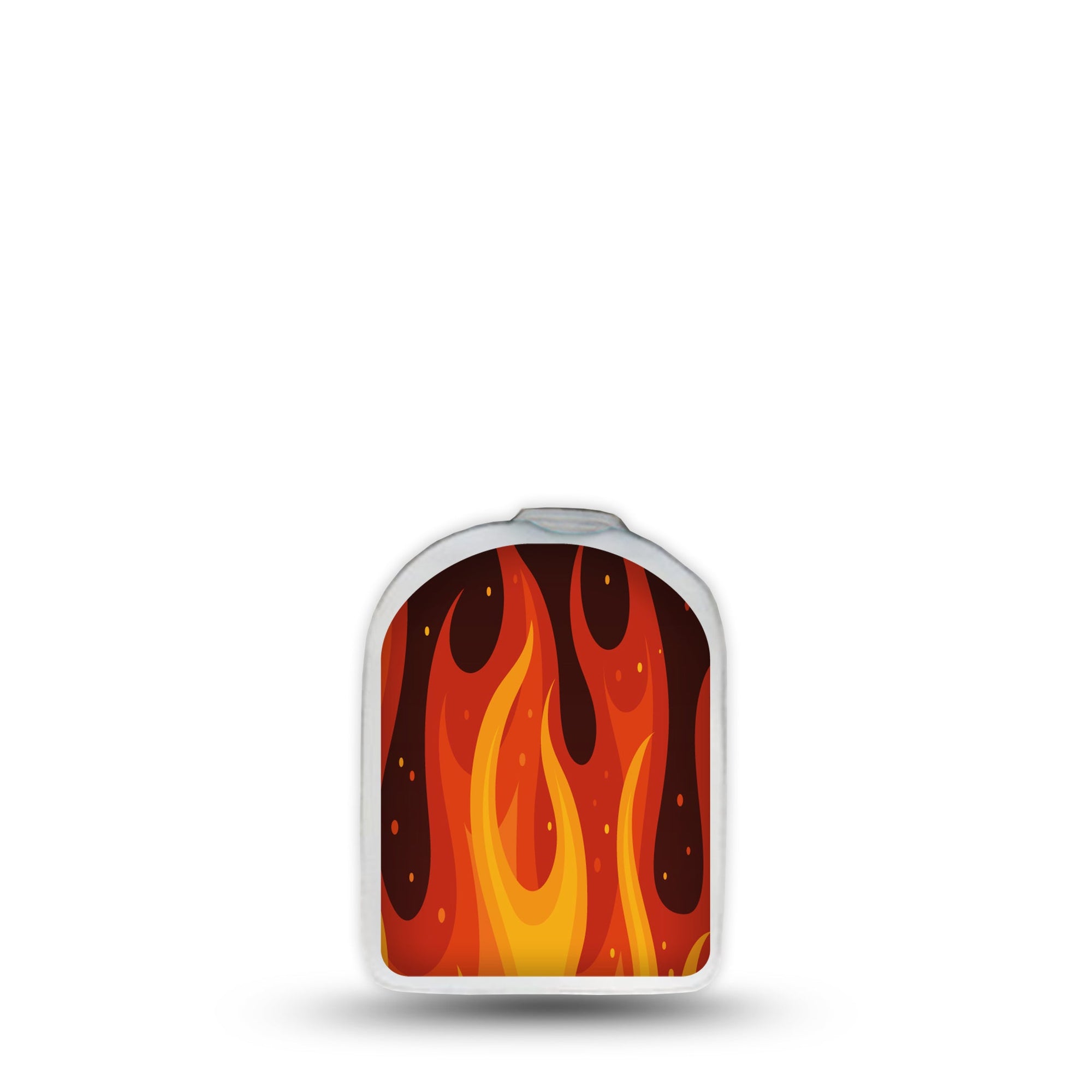 ExpressionMed Roarin' Flames Omnipod Surface Center Sticker Single Sticker Raging Flames Vinyl Decoration Pump Design