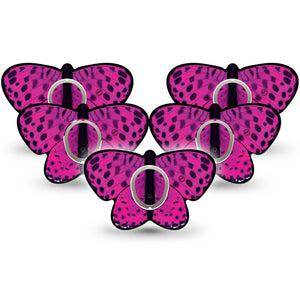 ExpressionMed Spotted Pink Butterfly Dexcom G7 Butterfly Shape Tape, Dexcom Stelo Glucose Biosensor System,  5-Pack Tape and 5-Pack Sticker Captivating Pink Butterfly Adhesive Tape CGM Design