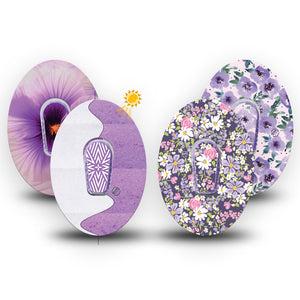 ExpressionMed Purple Hues Variety Pack Dexcom G6 Sticker and Tape  UV-Sensitive Color, Vinyl Sticker and Tape Design CGM Design