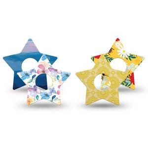 ExpressionMed Summer Brights Freestyle Libre 3 and Libre 3 Plus Star, 4-Pack Tape Cheerful spring style Decorative Adhesive Tape for Continuous Glucose Monitor