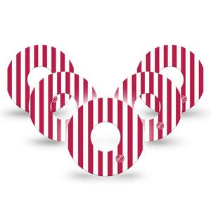 ExpressionMed Red Stripes Infusion Set, 10-Pack Playful summer stripes Accessories For Pump