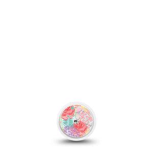 ExpressionMed Spring Flowers Freestyle Libre, Libre 2 Plus, and Abbott Lingo Sticker, Single Sticker Bright spring flowers,  Decorative Patch for Continuous Glucose Monitor