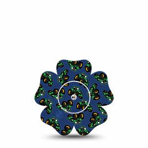 ExpressionMed Tractors Freestyle Libre 2 and Libre 2 Plus Flower Shape Tape, Abbott Lingo, Single Tape and Single Sticker Kids Tractor Print, Plaster CGM Design