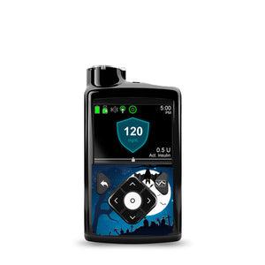 ExpressionMed Hanging Bat MiniMed Pump Sticker Single Sticker Only Upside Down Hanging Bat Vinyl Decoration Pump Design