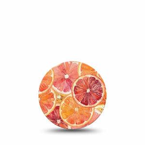 ExpressionMed Oranges Freestyle Libre 3 and Libre 3 Plus OverPatch, Single Tape Blood orange slices Adhesive Tape for CGM