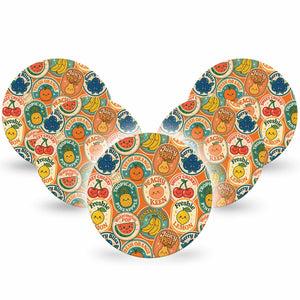 ExpressionMed Fruit Stickers Freestyle Libre, Libre 2 Plus, and Abbott Lingo OverPatch, 5-Pack Adorable food stickers Best Covers for CGM