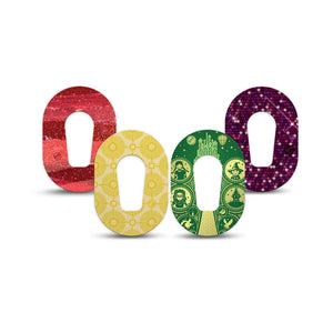 ExpressionMed Somewhere Over the Rainbow Variety Pack Dexcom G6 Mini Tape, 4-Pack Tape Variety, Magical Movie Themed, Adhesive Tape CGM Design