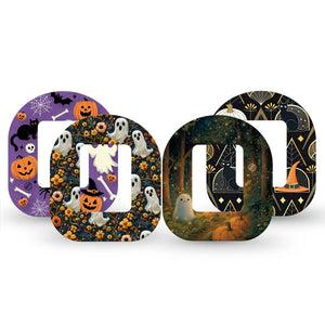 ExpressionMed Halloween Forest Tandem Mobi, 4-Pack Tape spooky woodland ghost design Overlay Tape For Insulin Pump