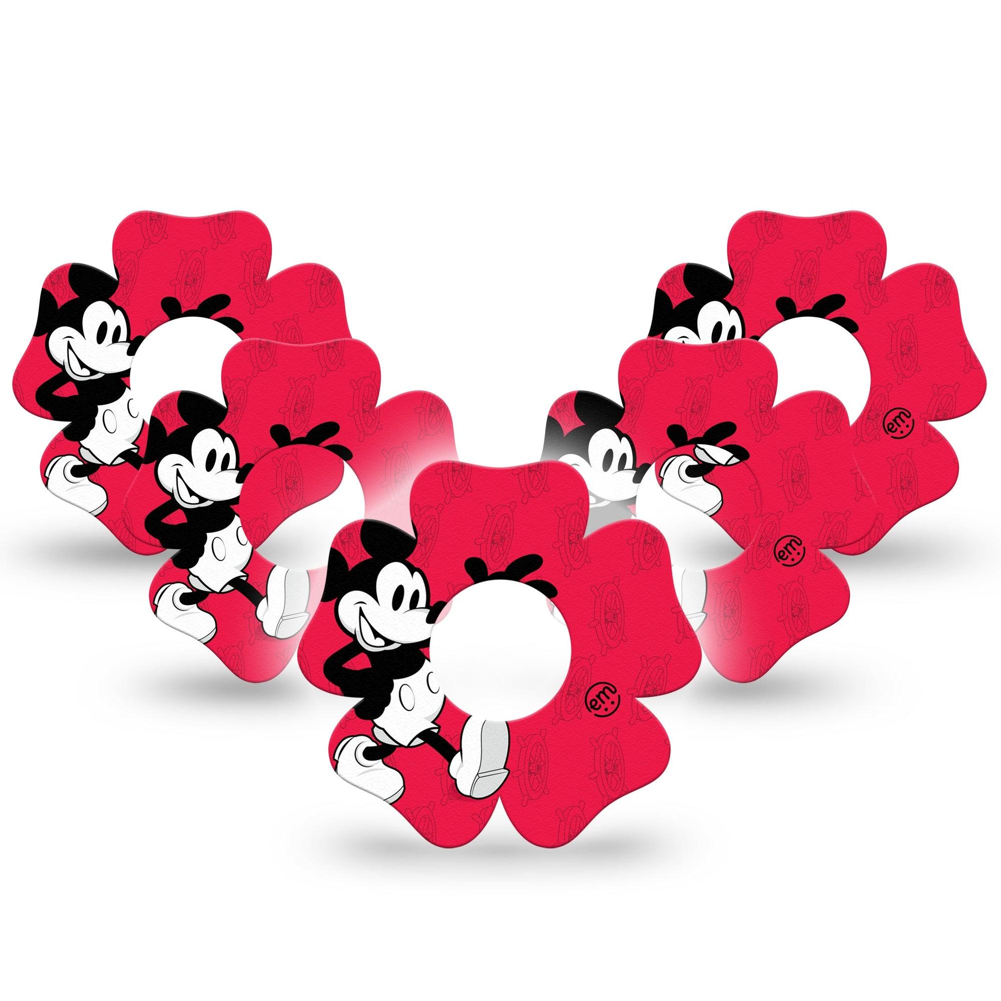 ExpressionMed Magical Mouse Infusion Set Flower Shape Tape 10-Pack Nostalgic Mickey from Disney Plaster Continuous Glucose Monitor Design