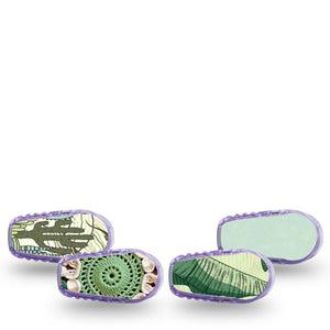 ExpressionMed Tropical Greens Dexcom G6 Sticker, 4-Pack Sticker tropical plant aesthetic Adhesive Tape for CGM