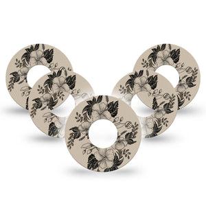 ExpressionMed Low Tide Infusion Set, 10-Pack Subtle floral design Accessories For Pump