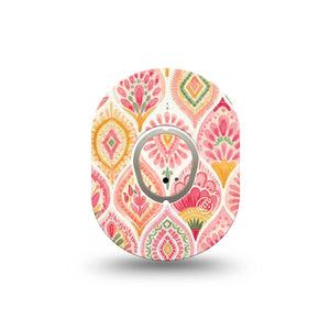 ExpressionMed Blush Dexcom G7 and Dexcom Stelo Glucose Biosensor System Mini, Single Tape and Single Sticker minimal pink aesthetic Waterproof Sensor Cover for CGM