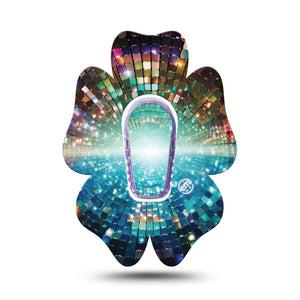 ExpressionMed Disco Lights Dexcom G6 Flower, Single Tape and Single Sticker Dance floor inspired Adhesive Tape for CGM