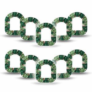 ExpressionMed Knit Monstera Omnipod Mini, 10-Pack Knit green floral Sensor Decoration For Pump