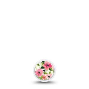 ExpressionMed Painter’s Cosmos Freestyle Libre, Libre 2 Plus, and Abbott Lingo Sticker, Single Sticker Rosy pink blooms Decorative Patch for Continuous Glucose Monitor