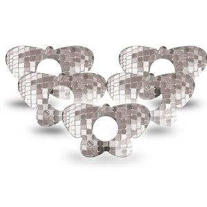 ExpressionMed Mirror Ball Infusion Butterfly, 10-Pack Silver inspired ball Fixing Ring Tape For Pump