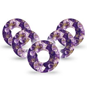 ExpressionMed Plum Gold Infusion Set, 10-Pack Painted hibiscus Accessories For Pump
