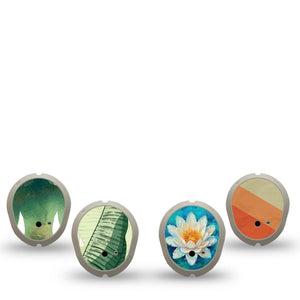 ExpressionMed Serene Dexcom G7 and Dexcom Stelo Glucose Biosensor System Sticker, 4-Pack Sticker zen inspired nature art Sensor Cover for Continuous Glucose Monitor