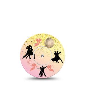 ExpressionMed Ballroom Dancing Freestyle Libre Sticker and Tape disco ball shimmer Adhesive Sticker and Tape Design Continuous Glucose Monitor Design