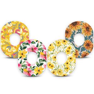 ExpressionMed Honey Glow Variety Pack Dexcom G7 Tape, Dexcom Stelo Glucose Biosensor System, 4-Pack Tape Variety Happy Inspired Color Patterns, Overlay Tape CGM Design