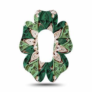 ExpressionMed Knit Monstera Dexcom G6 Flower, Single Tape Hand knitted inspired floral Overlay Tape for CGM