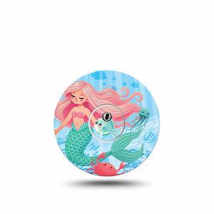 ExpressionMed Mermaid Freestyle Libre 3 and Libre 3 Plus Sticker and Tape  Water Mythical Creatures, Vinyl Sticker and Tape Pairing CGM Design