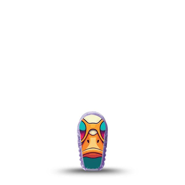 ExpressionMed Rad Duck Dexcom G6 Sticker Single Sticker Only Duck Listening To Music, Decorative Decal CGM Design