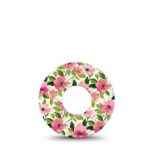 ExpressionMed Painter’s Cosmos Infusion Set, 5-Pack Spring pink florals Decorative Patch For Insulin Pump