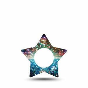 ExpressionMed Disco Lights Freestyle Libre, Libre 2 Plus, and Abbott Lingo Star, Single Tape Layered light circles Decorative Patch for CGM