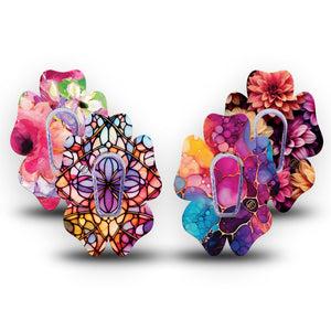 ExpressionMed Prism Ink Dexcom G6 Flower, tape and sticker multicolor abstract design Decorative Patch for CGM