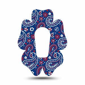 ExpressionMed Independence Paisley Dexcom G6 Flower Shape Tape Single Tape Summer Ornamental Print, Adhesive Patch Continuous Glucose Monitor Design