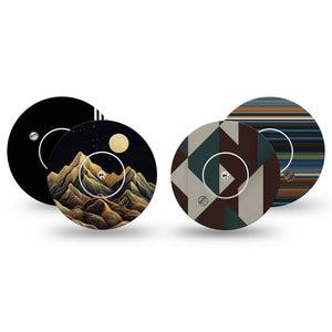 ExpressionMed Active Black Freestyle Libre, Libre 2 Plus, and Abbott Lingo, tape and sticker  Classic geometrics Adhesive Tape for CGM