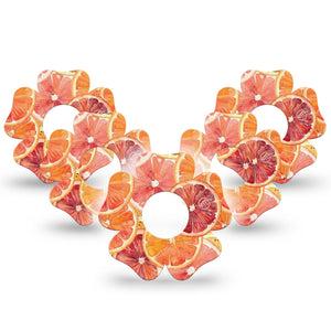 ExpressionMed Oranges Infusion Flower, 10-Pack Summer citrus slices Fixing Ring Patch For Pump