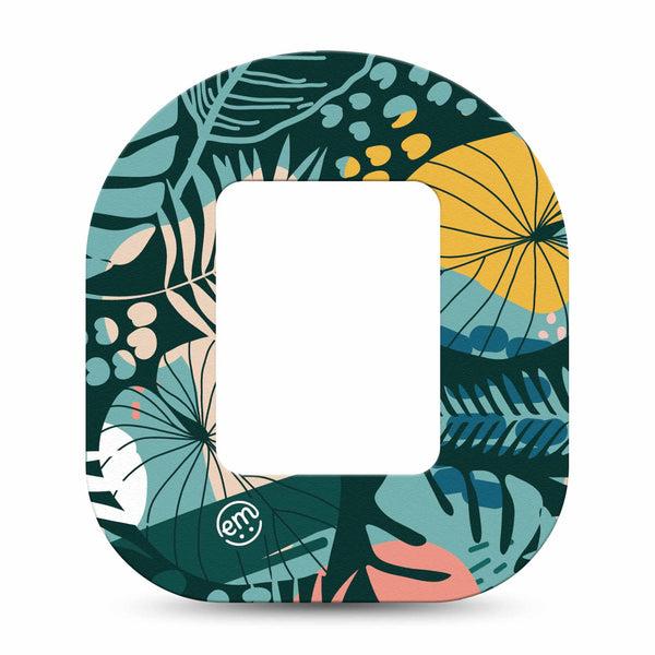 ExpressionMed Colorful Jungle Tropics Tandem Mobi Single Tape Green tropic leafs Pump Overlay Design