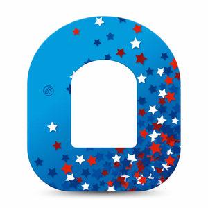 ExpressionMed Confetti Stars Omnipod Tape Single Tape Star Sprinkles, Adhesive Patch Pump Design